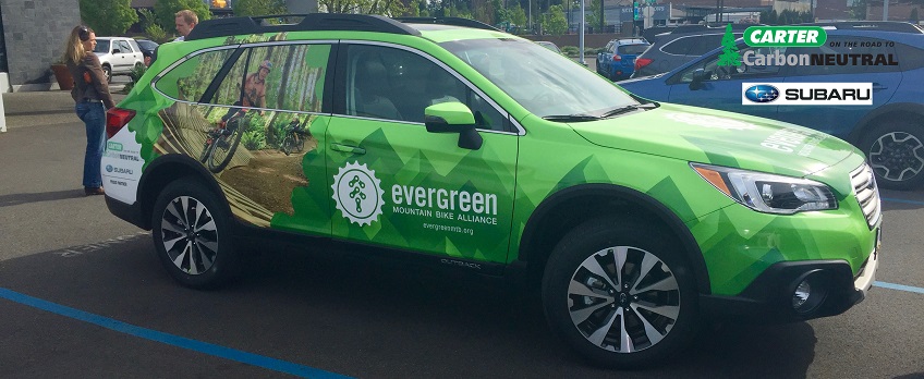 Evergreen gets Powered by Carter Subaru!
