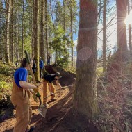 Tahoma MTB Club working on Supercharger down section